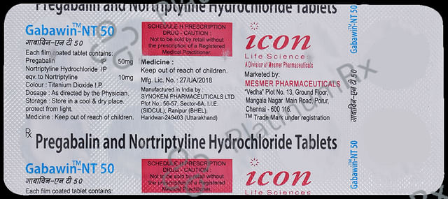 Gabawin-NT 50mg/10mg Tablet