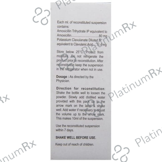 Clavam Paediatric Oral Suspension 10ml