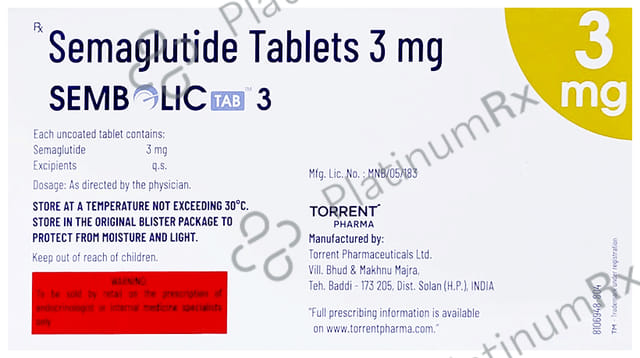 Sembolic 3mg Tablet 10s