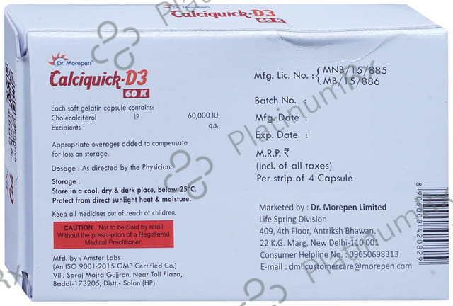 Calciquick D3 60K Capsule 4s