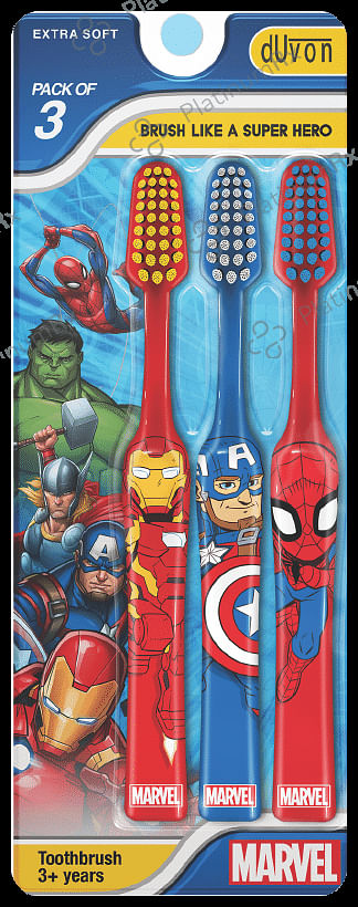 Duvon Marvel Superheroes Kids Toothbrush Extra Soft