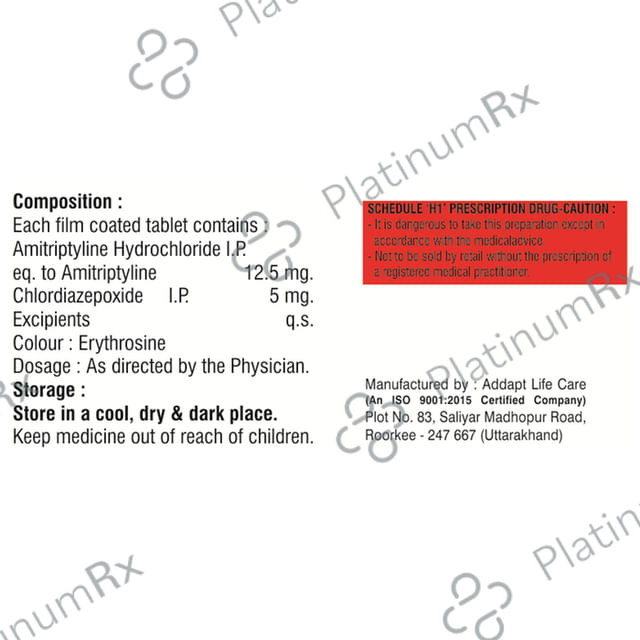 Amidon H 12.5/5mg Tablet 10s