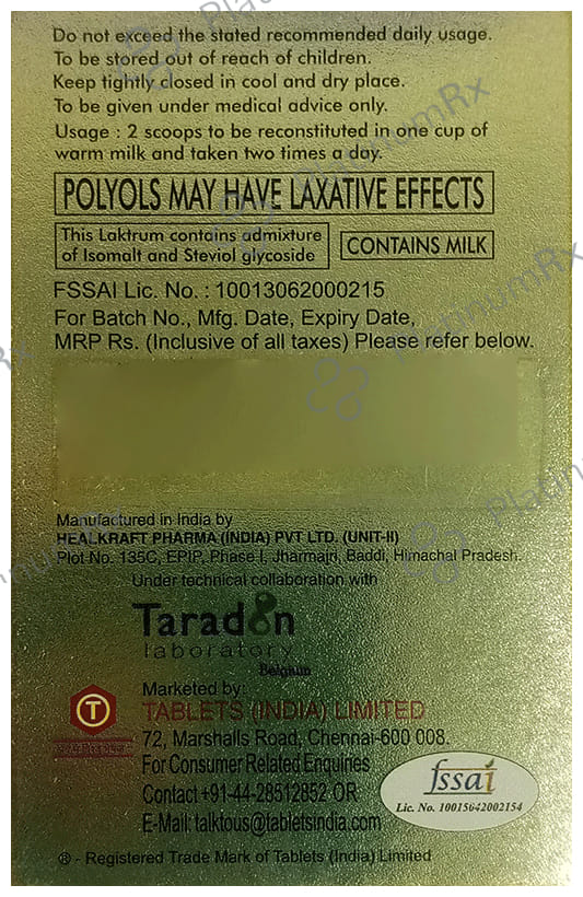 Laktrum 755mg Powder 50gm