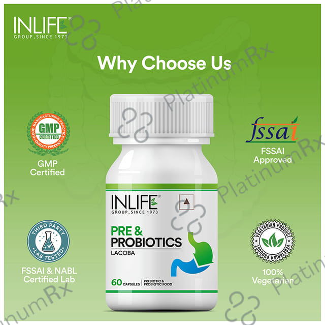 Inlife Pre and Probiotics for Gut Health - Capsule