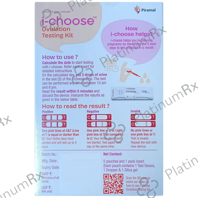 I-Know Is Now I-Choose Ovulation Testing Kit 5s
