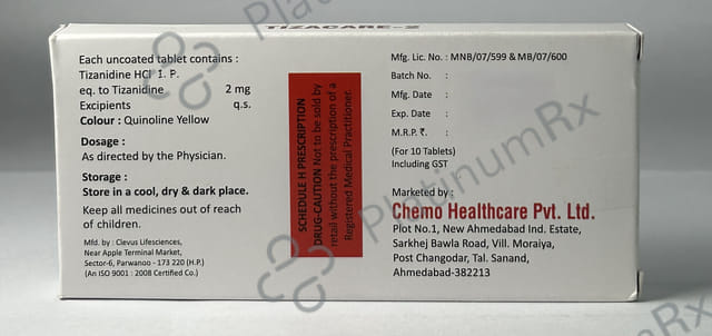 Tizacare 2mg Tablet 10s