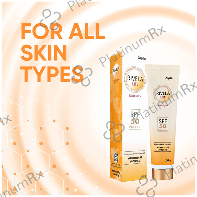 Rivela Lite SPF 50 Sunscreen Cream 60gm