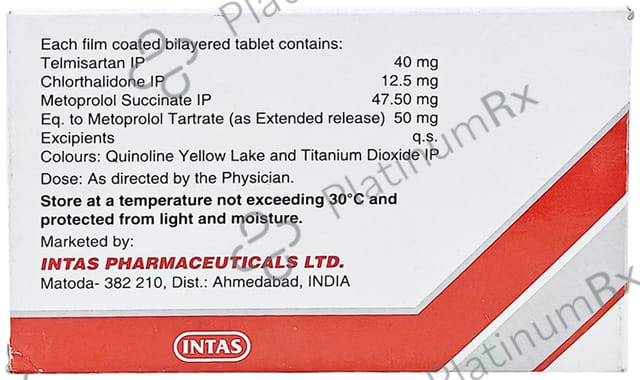 Sartel Beta Plus 12.5mg/50mg/40mg Tablet ER