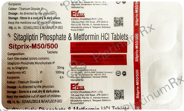 Sitprix M 50/500mg Tablet 10s