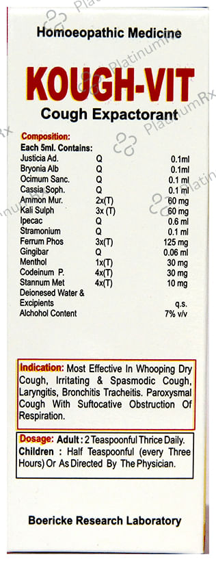 BRL Kough-Vit Cough Expectorant 100 ml