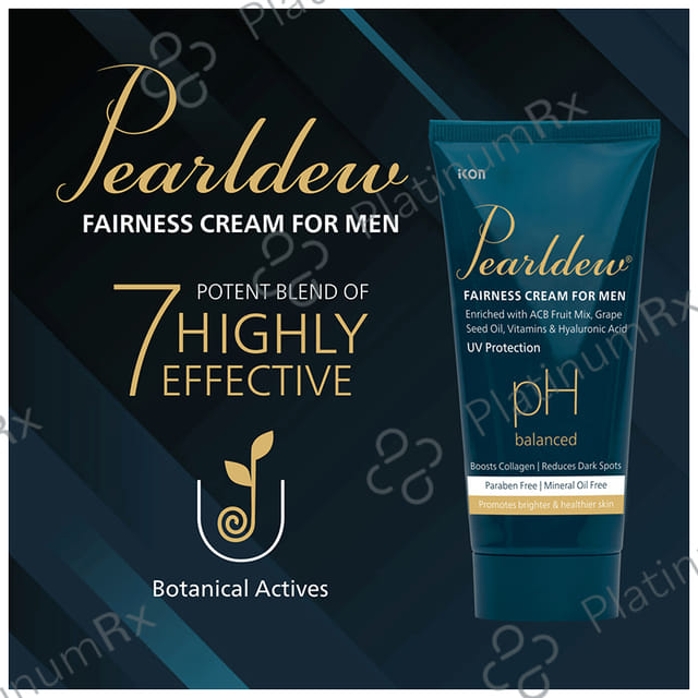 Pearldew pH Balanced Fairness Cream for Men (50gm Each) 2 Tubes