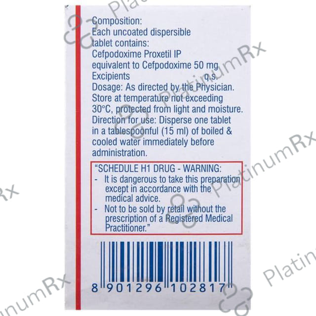 Cepodem DT 50mg Tablet 10s