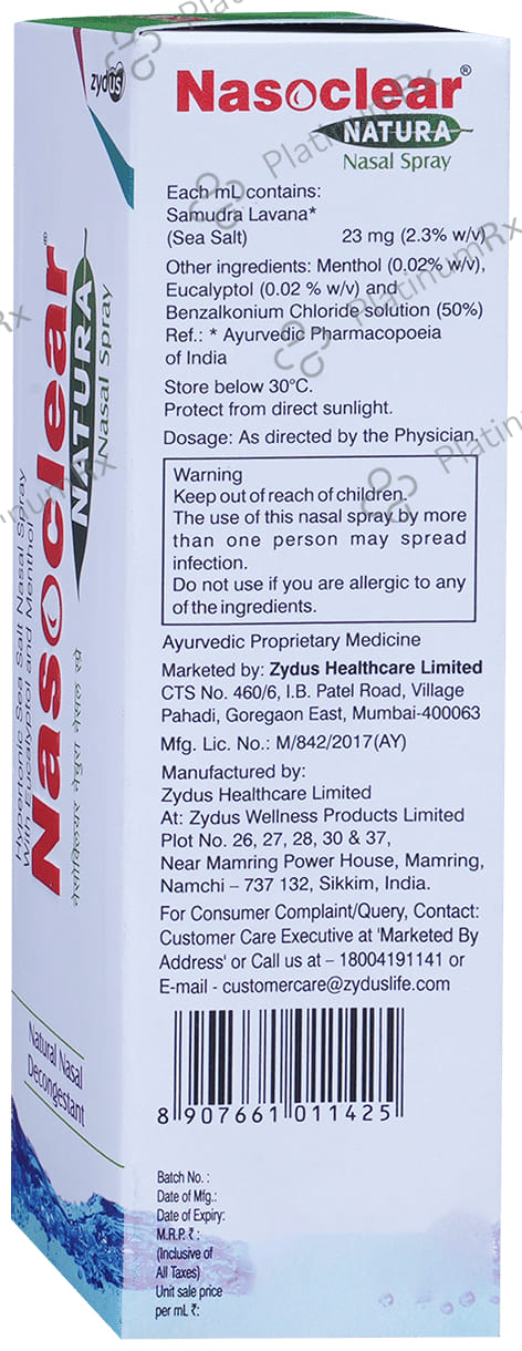 Nasoclear Natura Nasal Spray 30ml