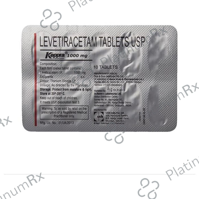 Keppra 1000mg Tablet 10s