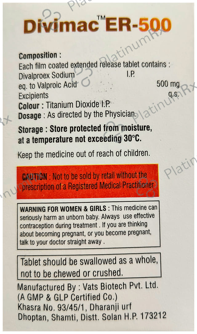 Divimac ER 500mg Tablet 10s