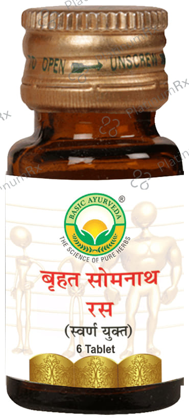 Basic Ayurveda Brihat Somnath Ras (With Gold) 6 tablets