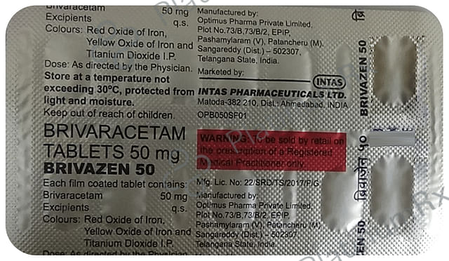 Brivazen 50mg Tablet 10s