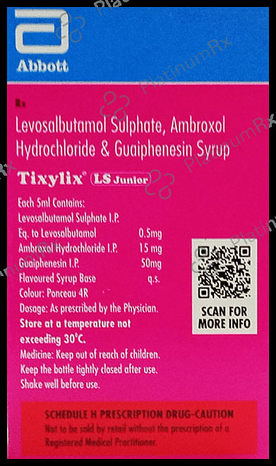 Tixylix LS Junior Cherry 15/50/0.5mg Syrup 60ml