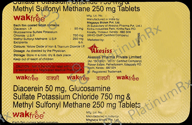 Wakfree 50/750/250mg Tablet 10s