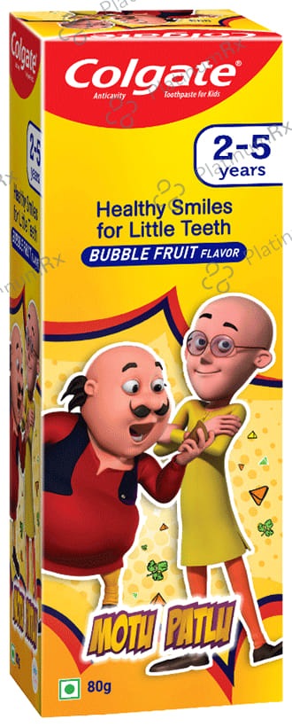 Colgate Kids Toothpaste for 2 to 5 Years Bubble Fruit Motu Patlu