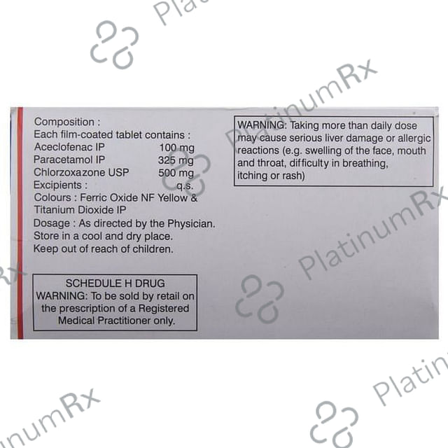 Aceclo MR 100/500/325mg Tablet 10s