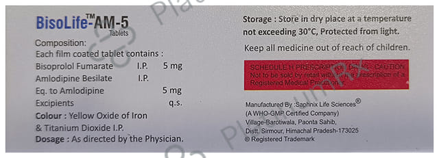 Bisolife AM 5/5mg Tablet 10s