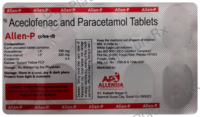 Allen P 100/325mg Tablet 10s