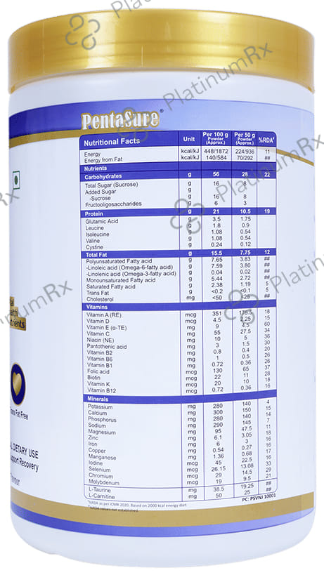 PentaSure Complete Balanced Nutrition Vanilla Flavour Powder 1kg