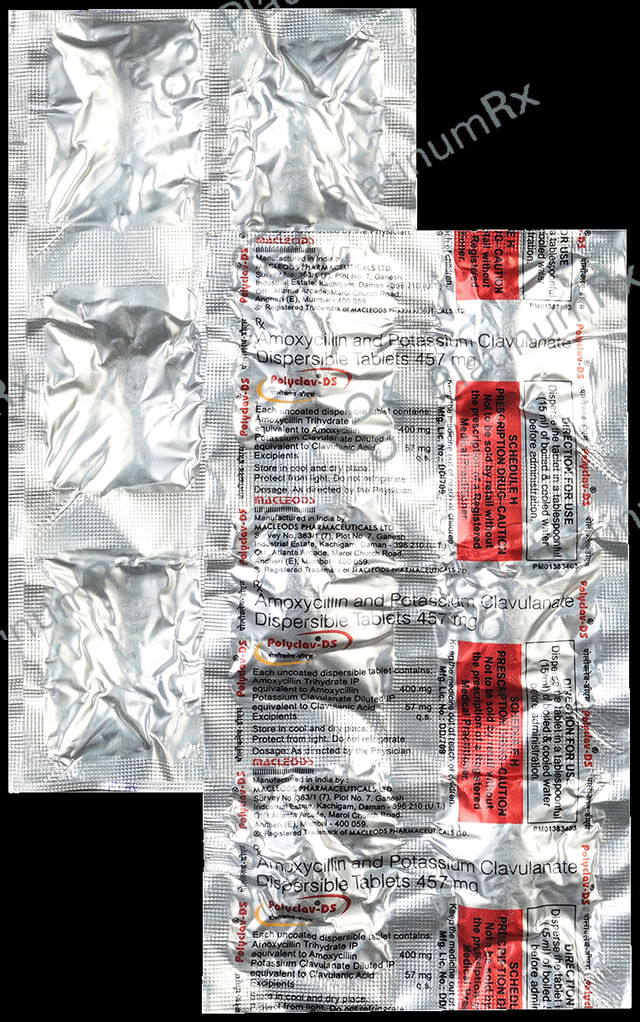 Polyclav DS 400/57mg Tablet 6s