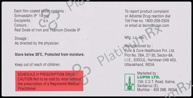 Simlup 10mg Tablet