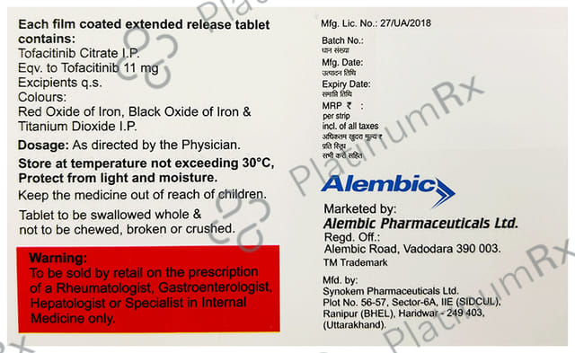 Tofalembic OD 11mg Tablet 14s