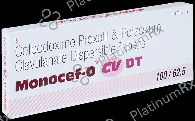 Monocef O CV 100/62.5mg Tablet DT 10s