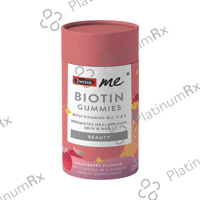 Swisse Me Biotin Gummies with Vitamin B12, C & E, Promotes Healthy Hair, Skin & Nails