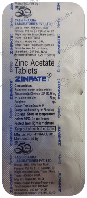 Zinfate + Tablet 10s