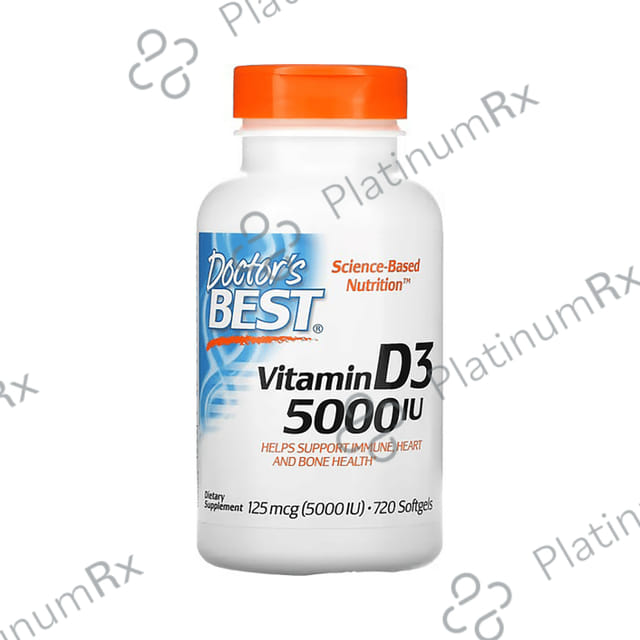 Doctor's Best Vitamin D3 5000IU Softgels - For Immunity, Heart & Bone Health 720 capsules