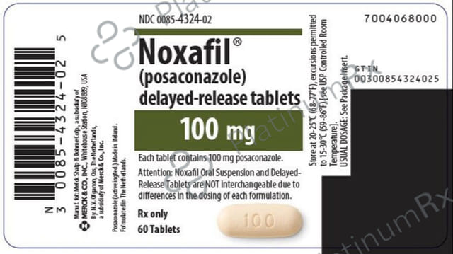 Noxafil 100mg Tablet DR