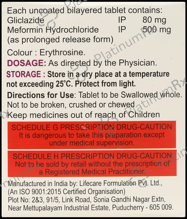 Prizide M 80/500mg Tablet PR 15s