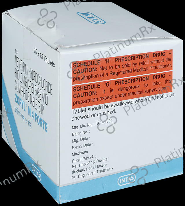 Zoryl M 4/1000mg Tablet PR 15s