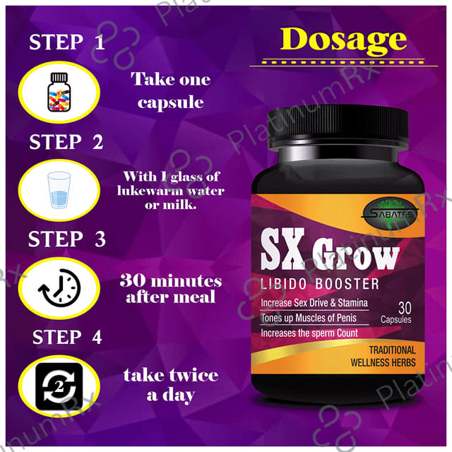 Sabates SX Grow Libido Booster Capsule 30 capsules
