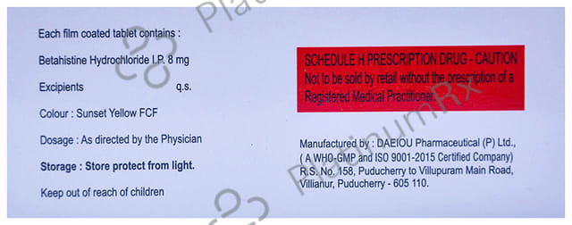 Beta H3 8mg Tablet 10s