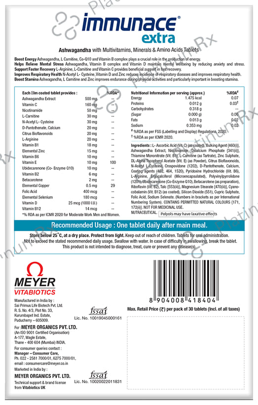 Immunace Extra Tablet 10s