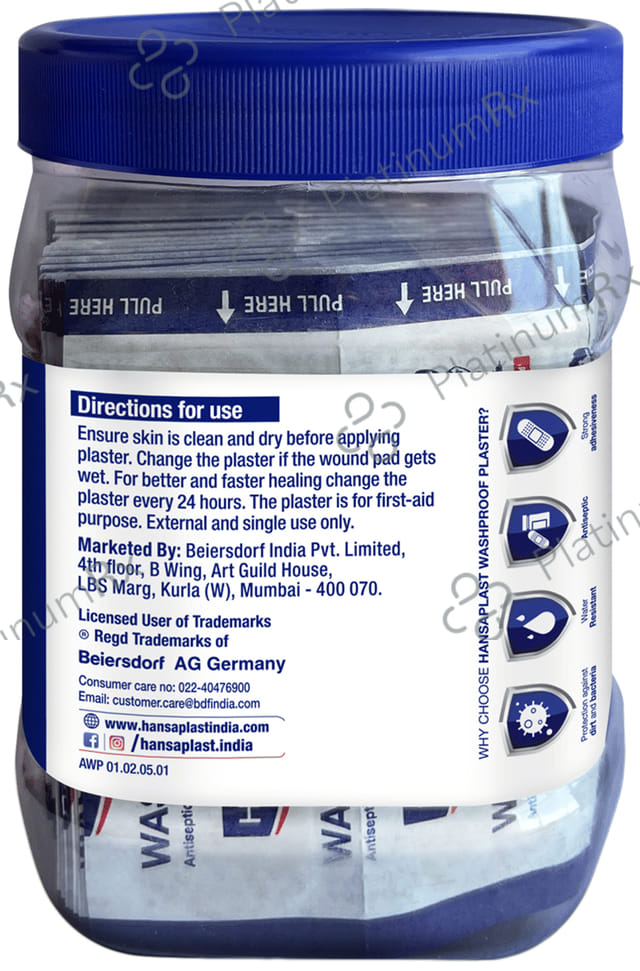 Hansaplast Washproof Medicated Dressing 100s