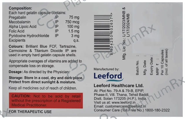 Pegabanyl Plus Capsule 10s
