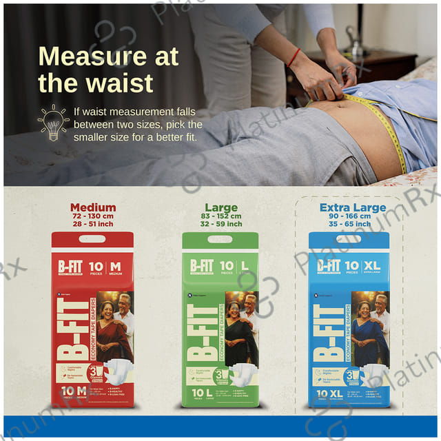 B Fit Economy Adult Diaper XL 10s