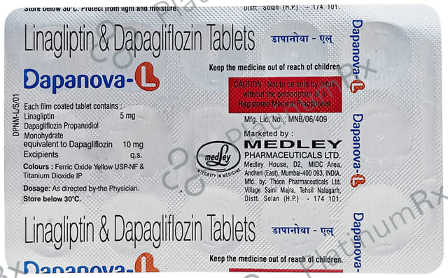 Dapanova L 10mg/5mg Tablet