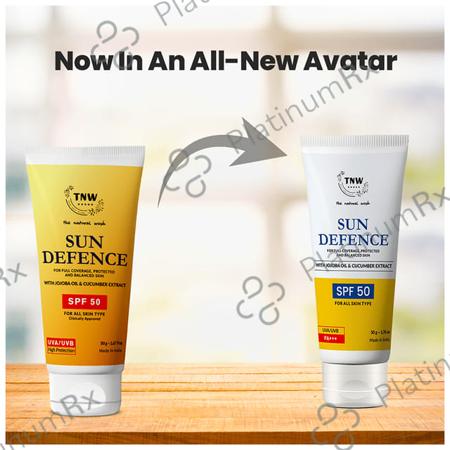 TNW The Natural Wash SPF 50 Sun Defence Cream 50gm