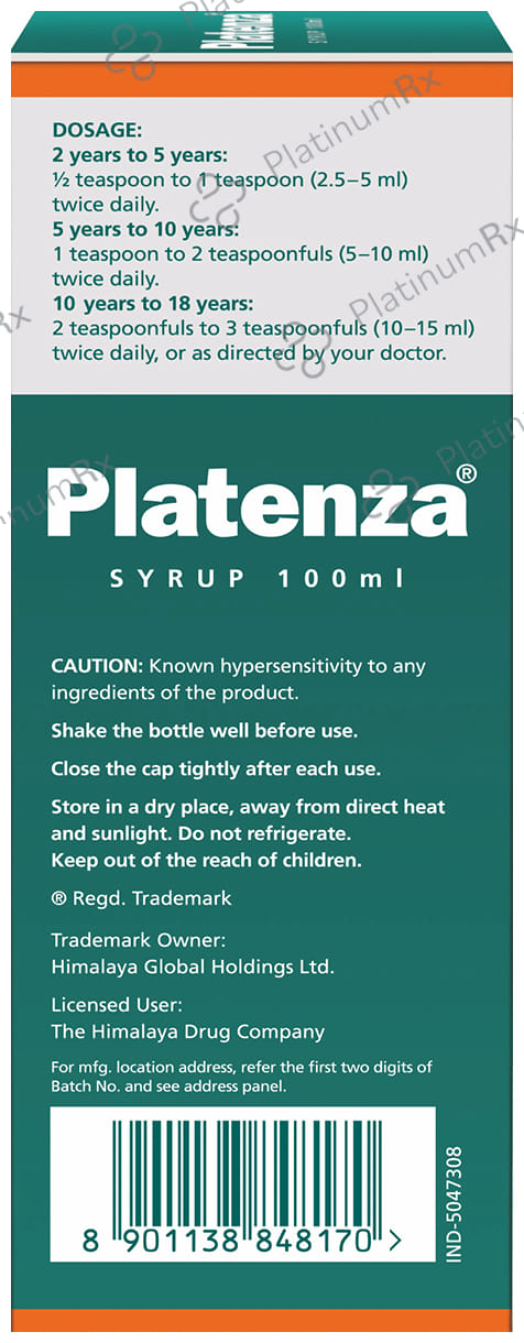 Himalaya Platenza Syrup 100ml