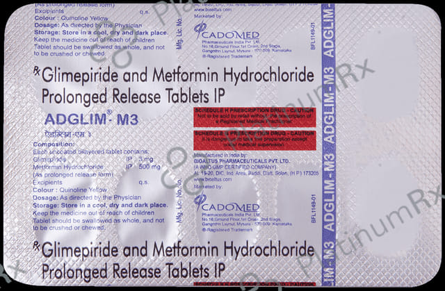 Adglim M 3/500mg Tablet PR 10s