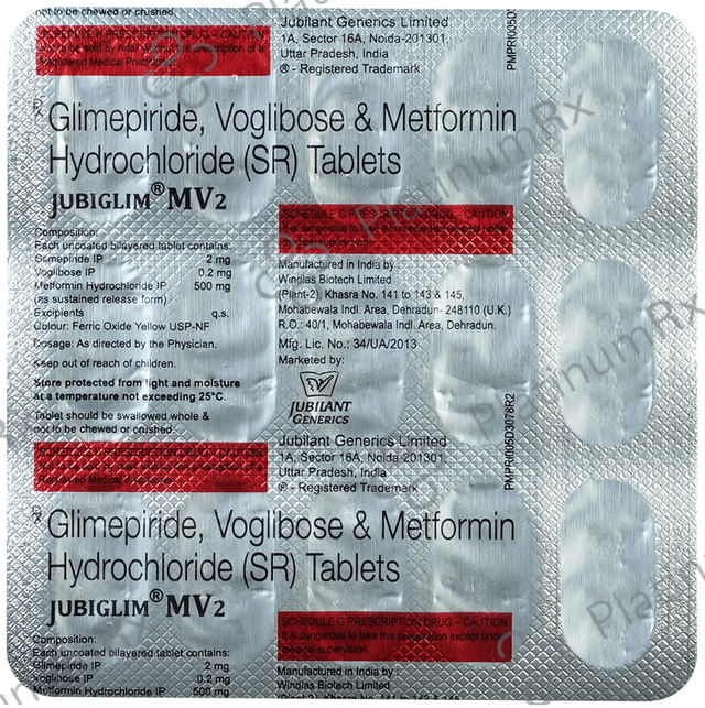 Jubiglim MV 2/500/0.2mg Tablet SR 15s