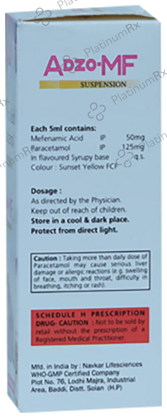 Adzo MF 125/50mg Oral Suspension 60ml